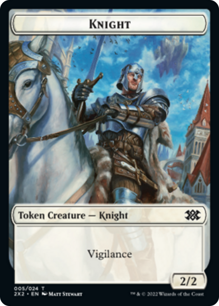 Elemental // Knight Double-sided Token [Double Masters 2022 Tokens] | Empire Gaming NC