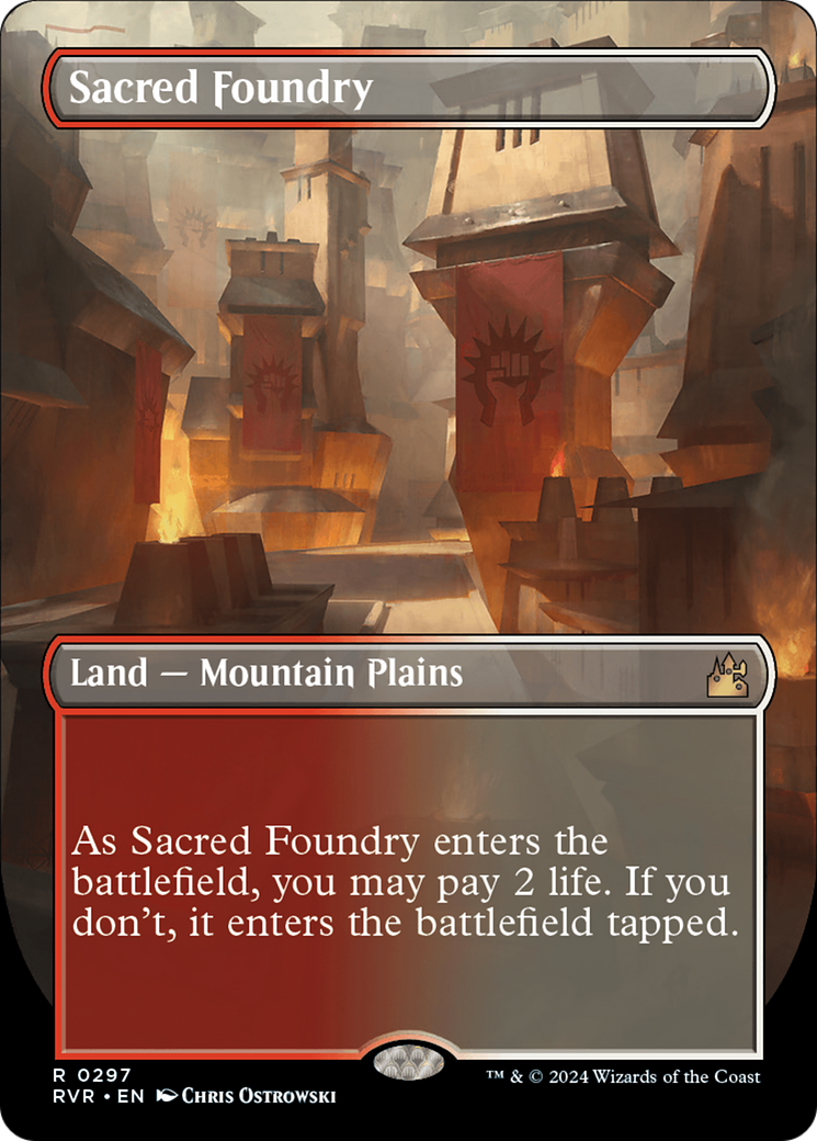 Sacred Foundry (Borderless) [Ravnica Remastered] | Empire Gaming NC