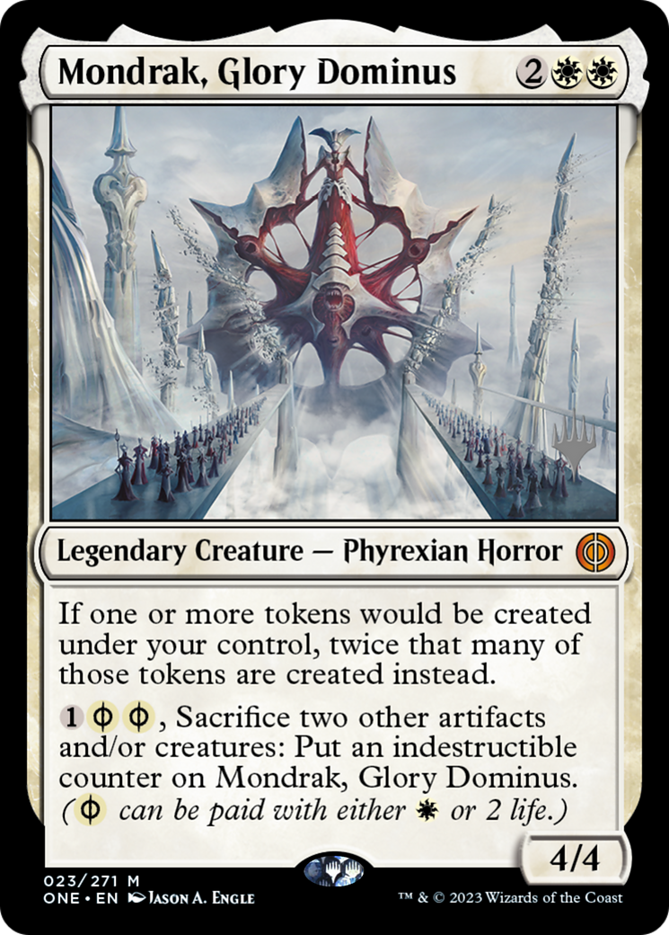 Mondrak, Glory Dominus (Promo Pack) [Phyrexia: All Will Be One Promos] | Empire Gaming NC