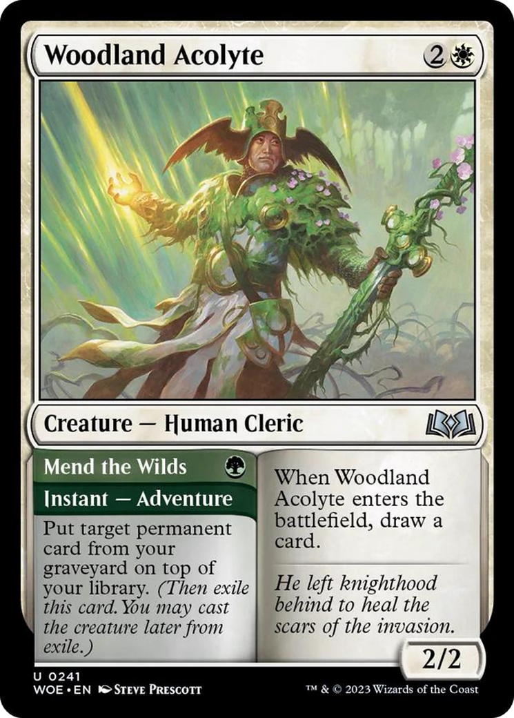 Woodland Acolyte // Mend the Wilds [Wilds of Eldraine] | Empire Gaming NC