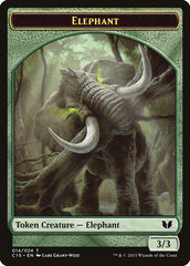 Elephant // Saproling Double-Sided Token [Commander 2015 Tokens] | Empire Gaming NC