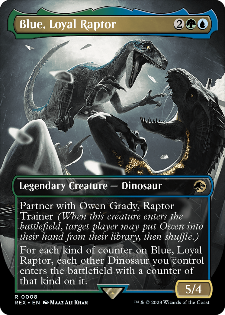 Blue, Loyal Raptor (Borderless) [Jurassic World Collection] | Empire Gaming NC