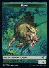 Boar // Aven Initiate Double-sided Token [Double Masters 2022 Tokens] | Empire Gaming NC