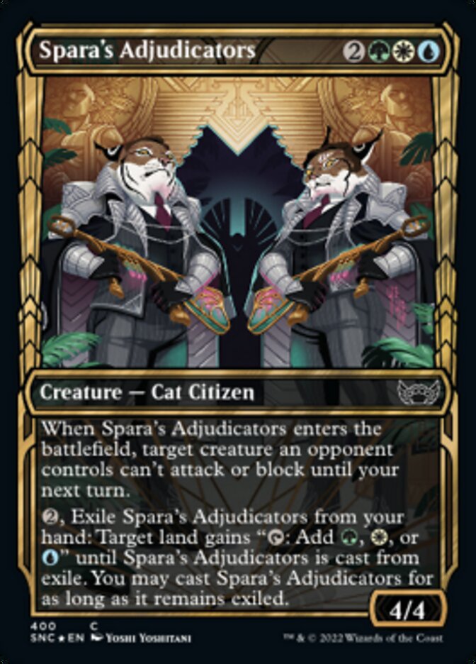 Spara's Adjudicators (Showcase Golden Age Gilded Foil) [Streets of New Capenna] | Empire Gaming NC