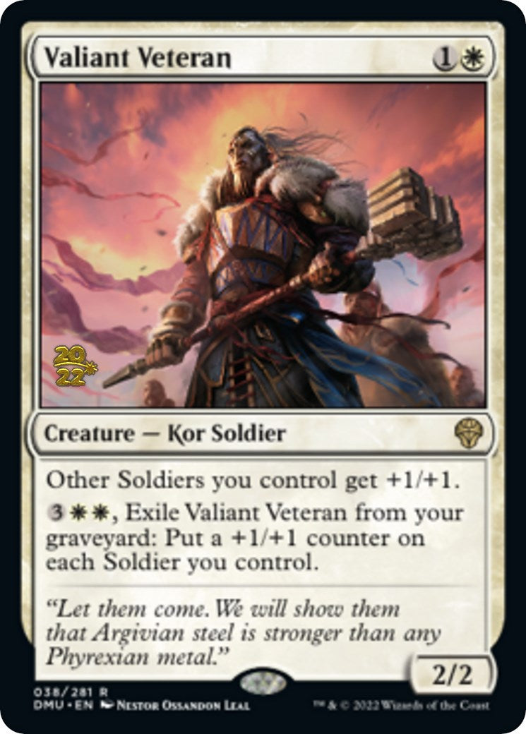 Valiant Veteran [Dominaria United Prerelease Promos] | Empire Gaming NC