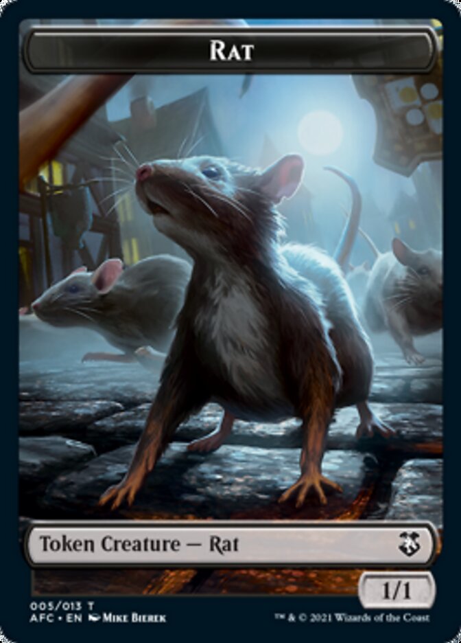 Rat // Zombie Double-sided Token [Dungeons & Dragons: Adventures in the Forgotten Realms Commander Tokens] | Empire Gaming NC