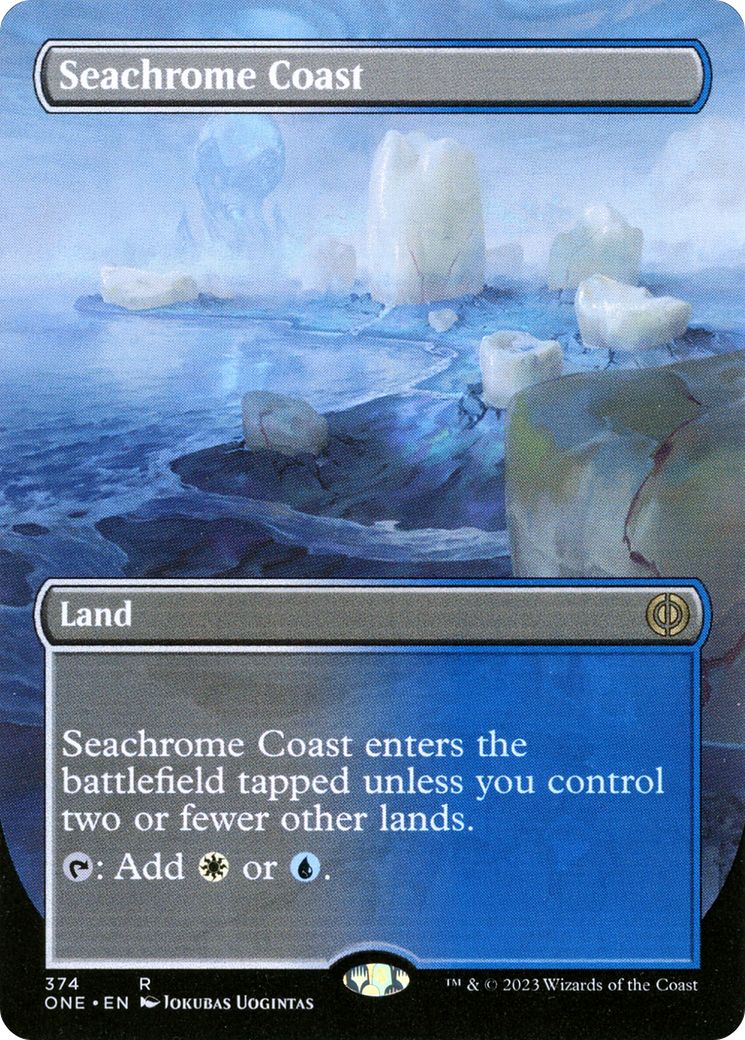 Seachrome Coast (Borderless Alternate Art) [Phyrexia: All Will Be One] | Empire Gaming NC