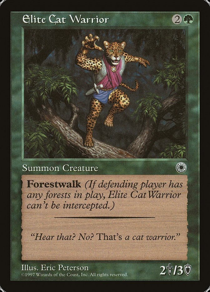 Elite Cat Warrior (With Flavor Text) [Portal] | Empire Gaming NC