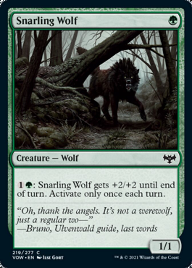 Snarling Wolf [Innistrad: Crimson Vow] | Empire Gaming NC