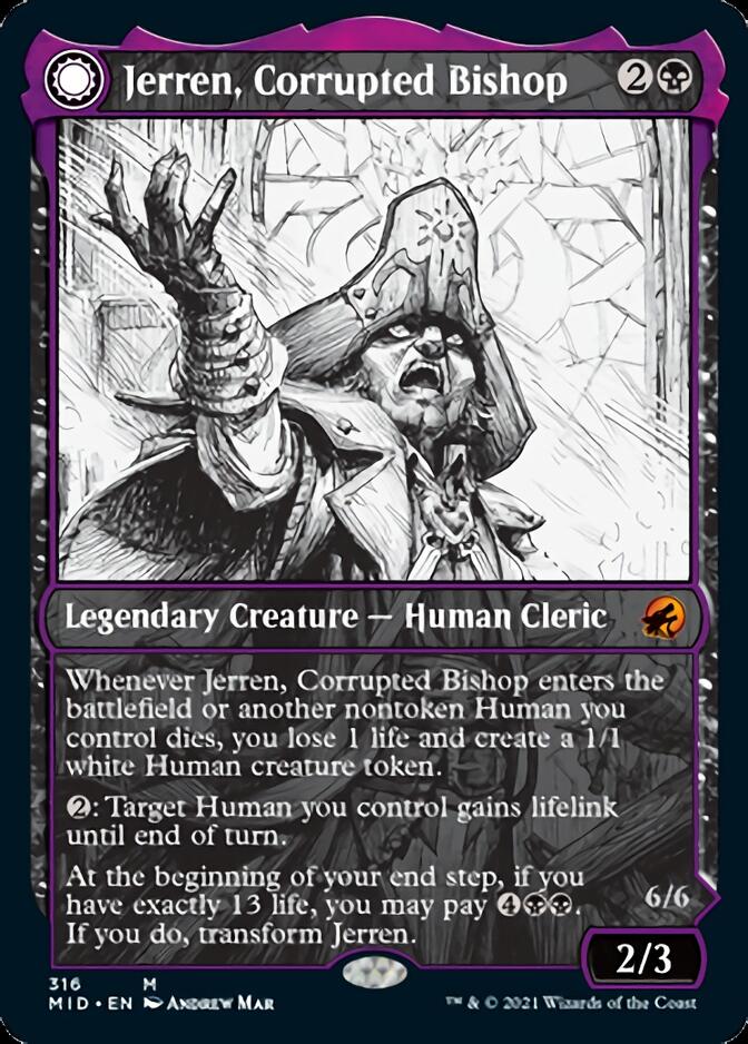 Jerren, Corrupted Bishop // Ormendahl, the Corrupted (Showcase Eternal Night) [Innistrad: Midnight Hunt] | Empire Gaming NC