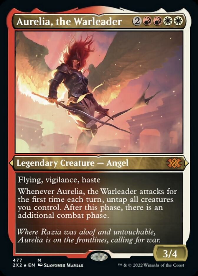 Aurelia, the Warleader (Foil Etched) [Double Masters 2022] | Empire Gaming NC