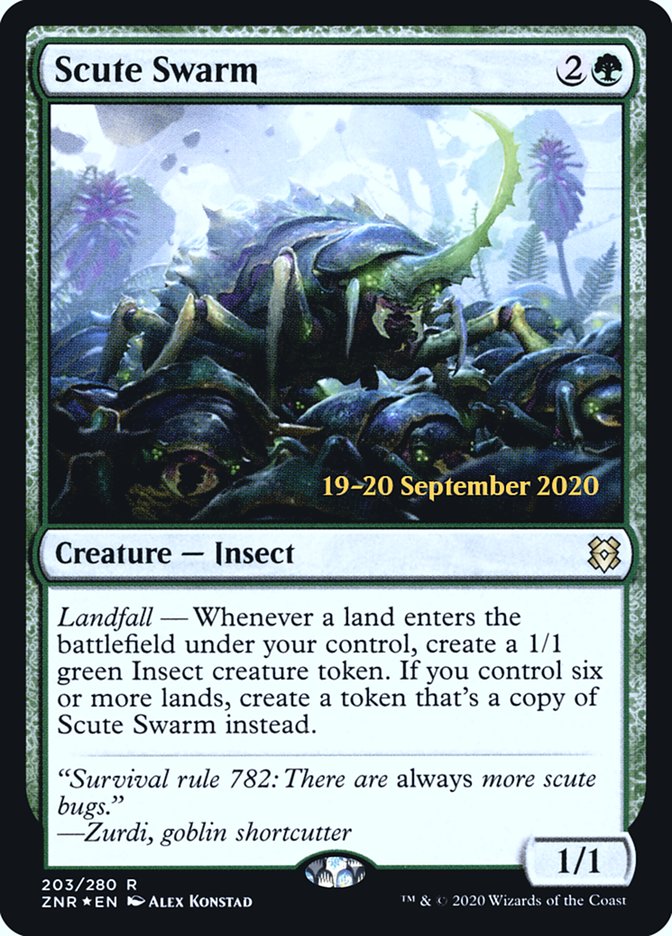 Scute Swarm  [Zendikar Rising Prerelease Promos] | Empire Gaming NC