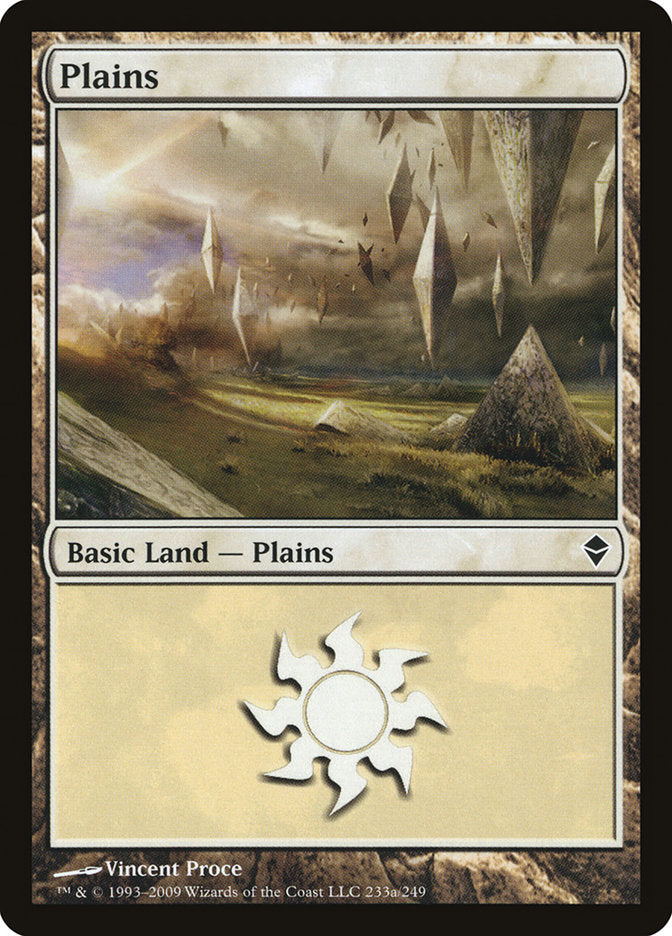 Plains (233a) [Zendikar] | Empire Gaming NC