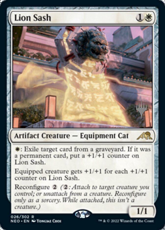 Lion Sash (Promo Pack) [Kamigawa: Neon Dynasty Promos] | Empire Gaming NC