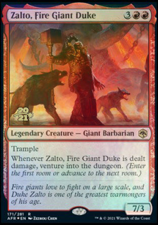 Zalto, Fire Giant Duke [Dungeons & Dragons: Adventures in the Forgotten Realms Prerelease Promos] | Empire Gaming NC