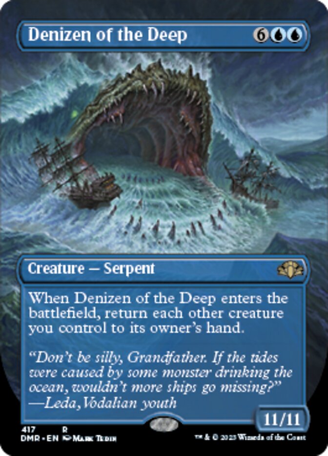 Denizen of the Deep (Borderless Alternate Art) [Dominaria Remastered] | Empire Gaming NC