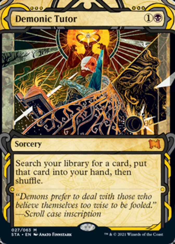 Demonic Tutor (Etched Foil) [Strixhaven Mystical Archive] | Empire Gaming NC