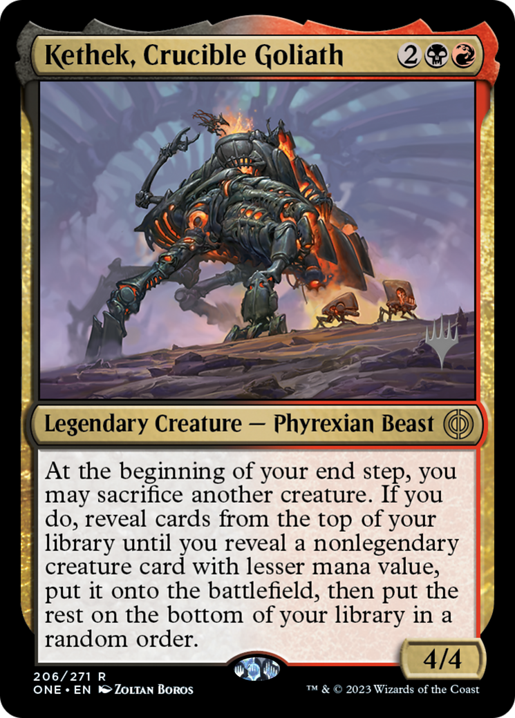 Kethek, Crucible Goliath (Promo Pack) [Phyrexia: All Will Be One Promos] | Empire Gaming NC