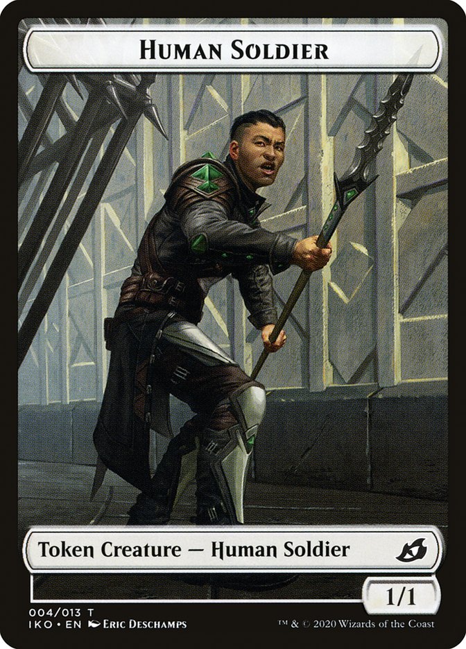Human Soldier (004/013) [Ikoria: Lair of Behemoths Tokens] | Empire Gaming NC