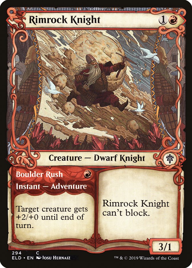 Rimrock Knight // Boulder Rush (Showcase) [Throne of Eldraine] | Empire Gaming NC