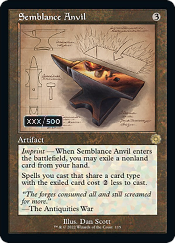 Semblance Anvil (Retro Schematic) (Serial Numbered) [The Brothers' War Retro Artifacts] | Empire Gaming NC