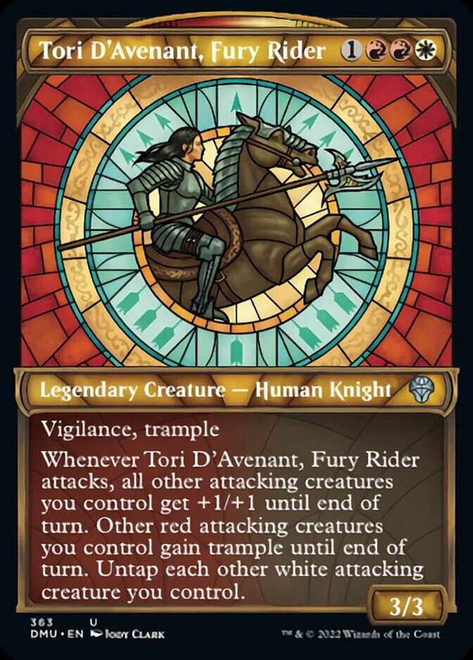 Tori D'Avenant, Fury Rider (Showcase Textured) [Dominaria United] | Empire Gaming NC