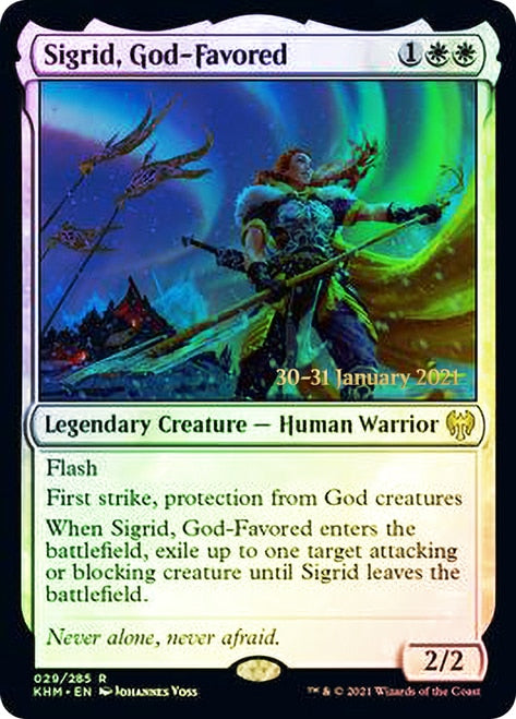 Sigrid, God-Favored  [Kaldheim Prerelease Promos] | Empire Gaming NC