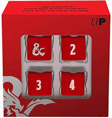 Heavy Metal Red and White d6 Dice Set | Empire Gaming NC