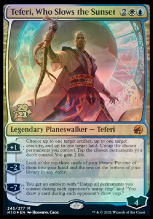 Teferi, Who Slows the Sunset [Innistrad: Midnight Hunt Prerelease Promos] | Empire Gaming NC