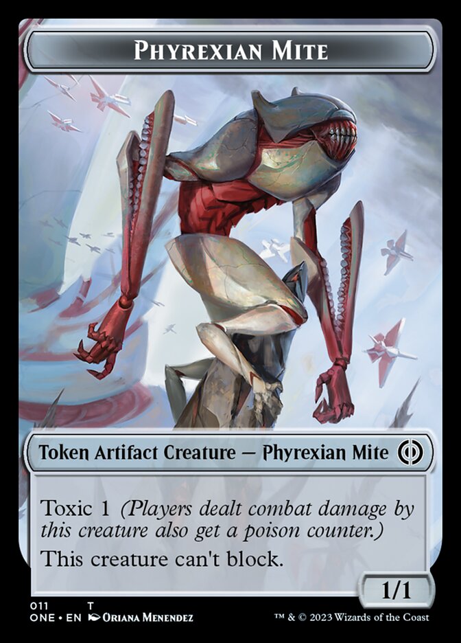 Phyrexian Mite (011) // Phyrexian Germ Double-Sided Token [Phyrexia: All Will Be One Commander Tokens] | Empire Gaming NC