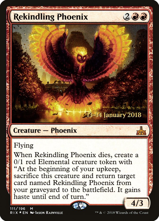 Rekindling Phoenix [Rivals of Ixalan Promos] | Empire Gaming NC