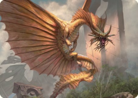 Ancient Gold Dragon Art Card (28) [Commander Legends: Battle for Baldur's Gate Art Series] | Empire Gaming NC