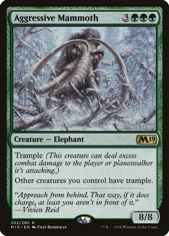 Aggressive Mammoth [Core Set 2019] | Empire Gaming NC