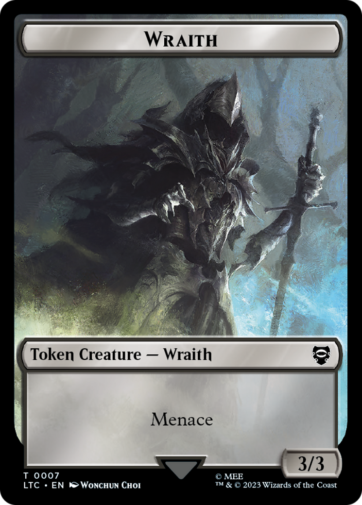 Goblin // Wraith Double-Sided Token [The Lord of the Rings: Tales of Middle-Earth Commander Tokens] | Empire Gaming NC