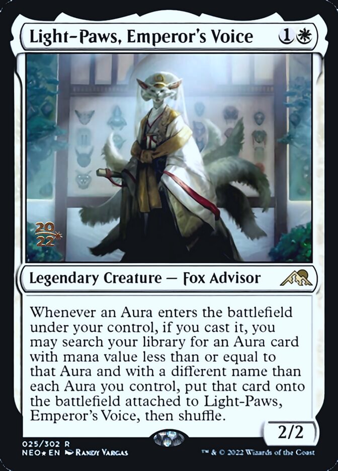 Light-Paws, Emperor's Voice [Kamigawa: Neon Dynasty Prerelease Promos] | Empire Gaming NC