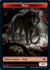 Wolf (011) // Treasure Double-sided Token [Innistrad: Crimson Vow Tokens] | Empire Gaming NC