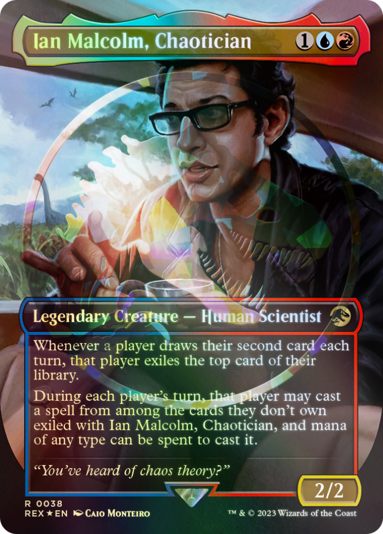 Ian Malcolm, Chaotician Emblem (Borderless) [Jurassic World Collection Tokens] | Empire Gaming NC