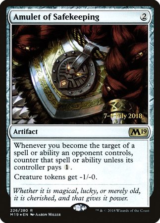 Amulet of Safekeeping [Core Set 2019 Promos] | Empire Gaming NC