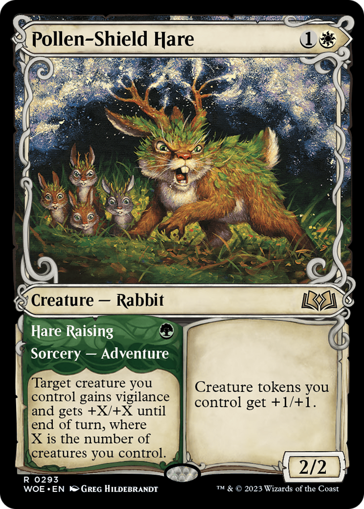 Pollen-Shield Hare // Hare Raising (Promo Pack) [Wilds of Eldraine Promos] | Empire Gaming NC