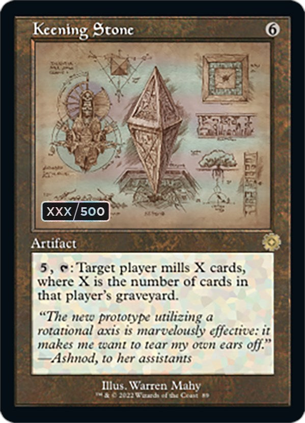 Keening Stone (Retro Schematic) (Serial Numbered) [The Brothers' War Retro Artifacts] | Empire Gaming NC