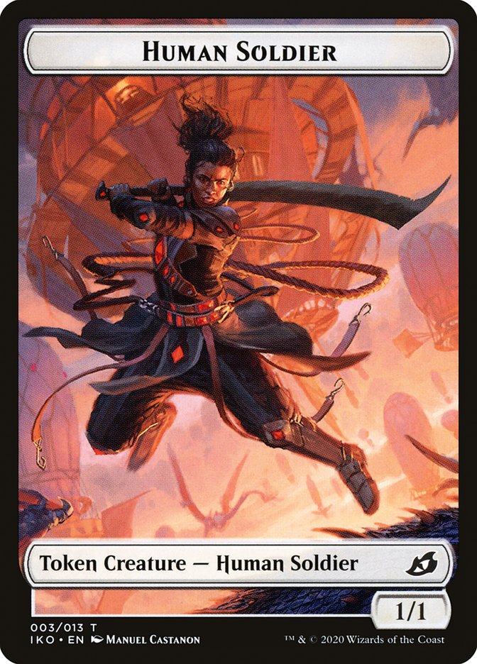 Human Soldier (003/013) [Ikoria: Lair of Behemoths Tokens] | Empire Gaming NC
