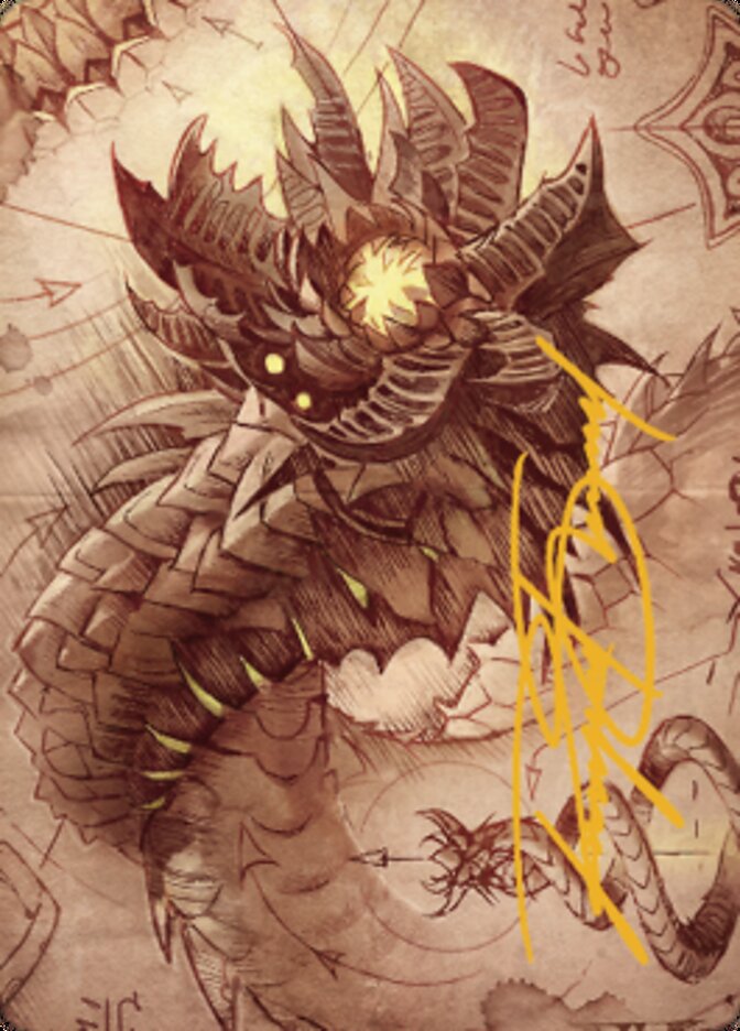 Wurmcoil Engine Art Card (Gold-Stamped Signature) [The Brothers' War Art Series] | Empire Gaming NC