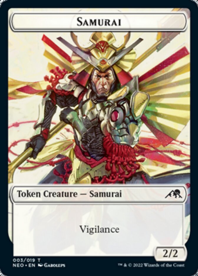 Samurai // Rat Rogue Double-sided Token [Kamigawa: Neon Dynasty Tokens] | Empire Gaming NC