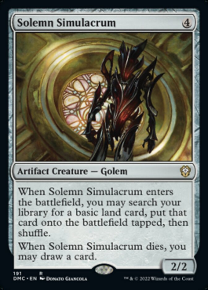 Solemn Simulacrum [Dominaria United Commander] | Empire Gaming NC