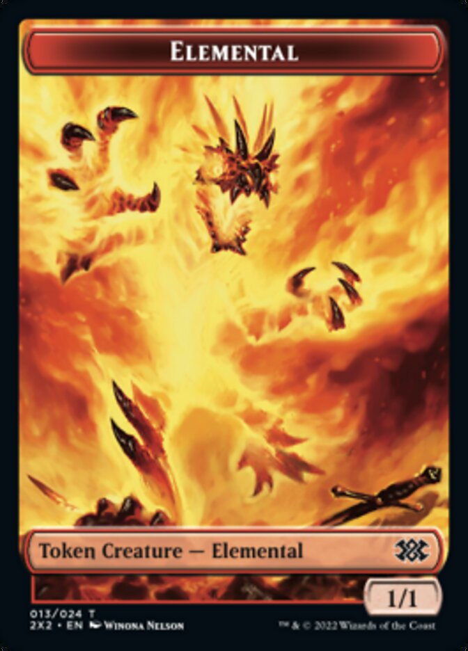 Elemental // Knight Double-sided Token [Double Masters 2022 Tokens] | Empire Gaming NC