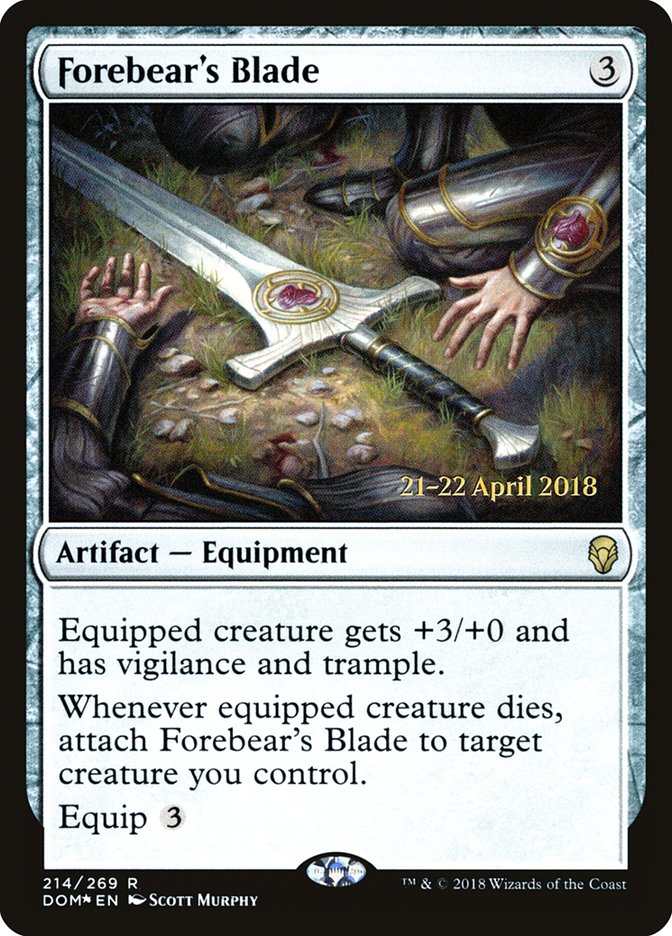 Forebear's Blade [Dominaria Promos] | Empire Gaming NC