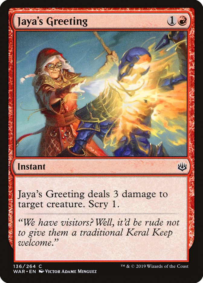 Jaya's Greeting [War of the Spark] | Empire Gaming NC