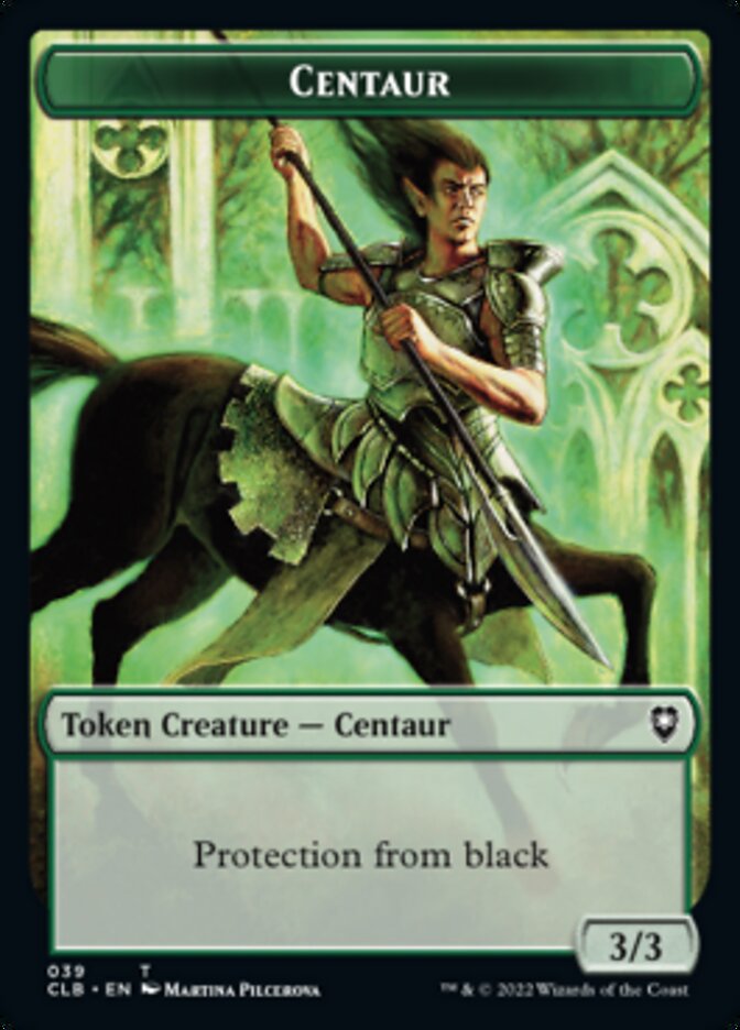 Horror // Centaur Double-sided Token [Commander Legends: Battle for Baldur's Gate Tokens] | Empire Gaming NC