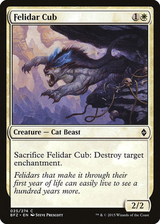 Felidar Cub [Battle for Zendikar] | Empire Gaming NC