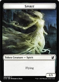 Spirit // Human Double-sided Token [Commander 2019 Tokens] | Empire Gaming NC